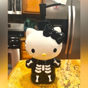Hello Kitty Halloween Skeleton Soap Lotion Pump Dispenser Black White. New